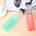 colorful frosted glass bottle water bottle portable